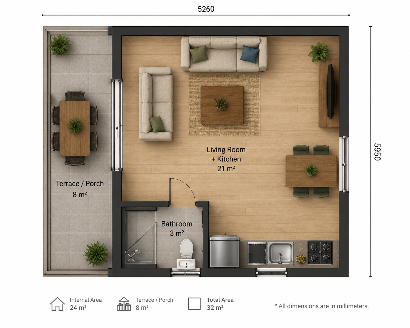 Novidome 28 Classic Veranda